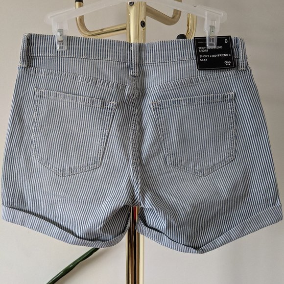 Striped Boyfriend Shorts - Picture 2 of 6